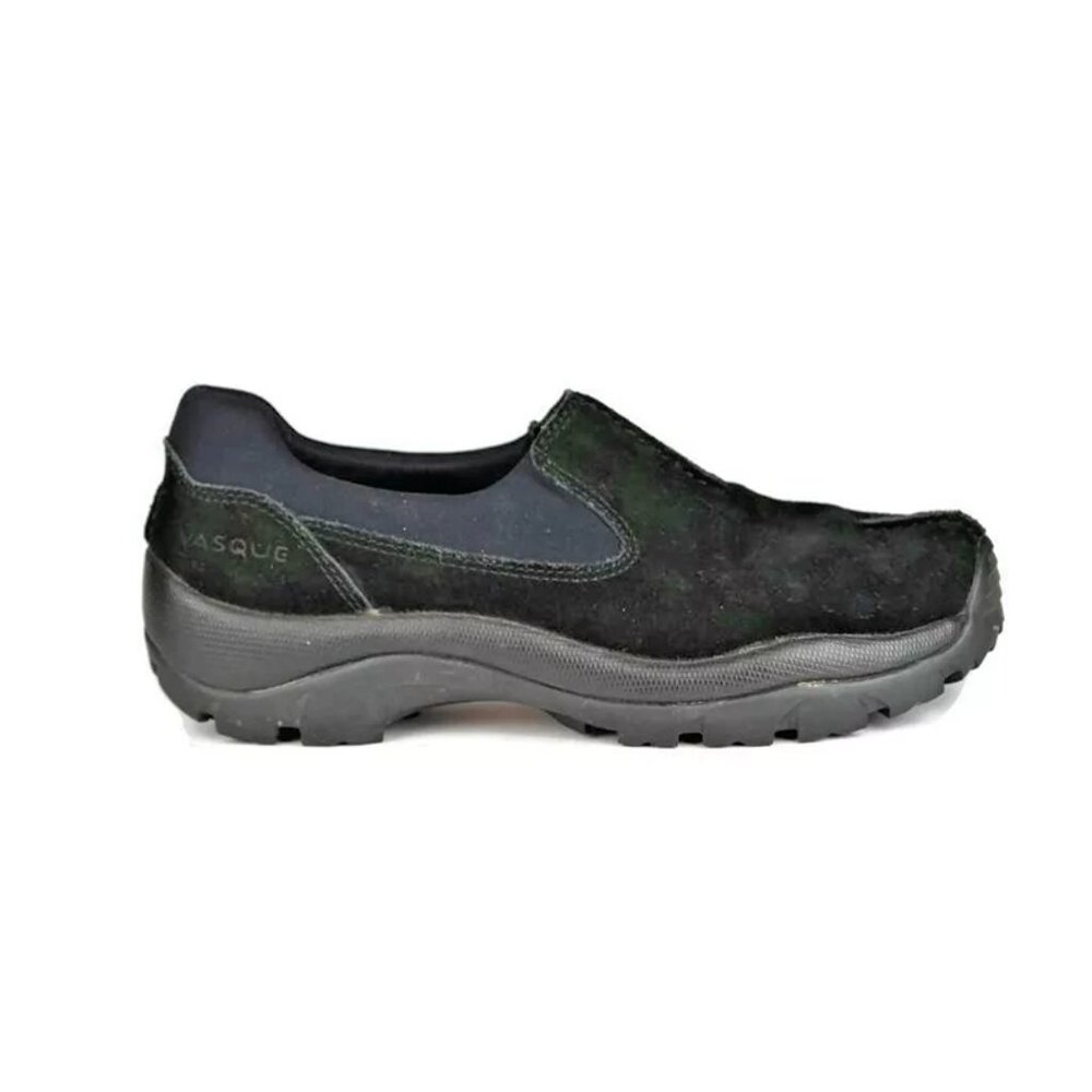 Vasque Womens Moondog Outdoor Hiking Shoes Black Low Top Suede Moc‎ 7 M